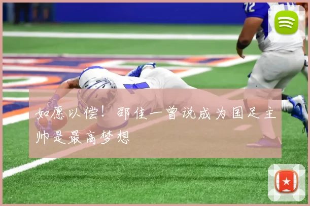如愿以偿！邵佳一曾说成为国足主帅是最高梦想